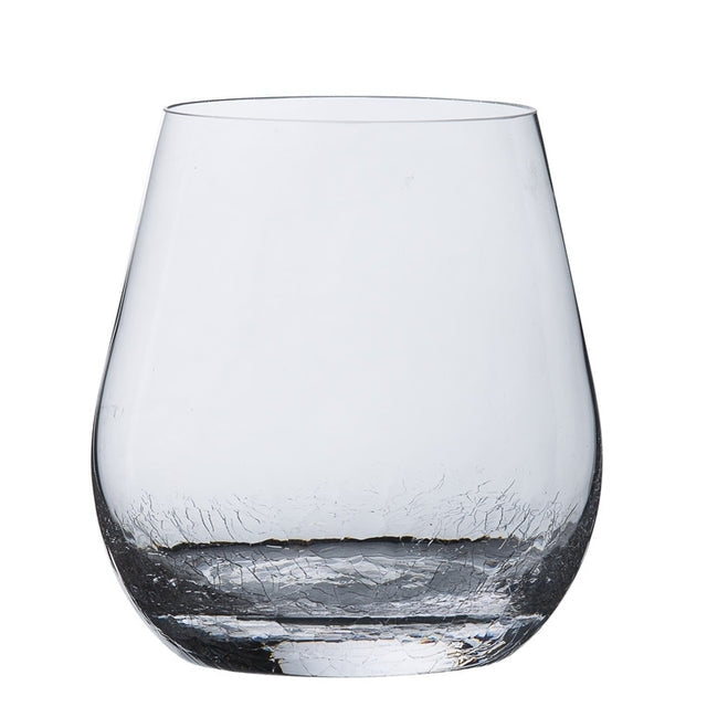 Glasvase m/krakelering. H15 cm
