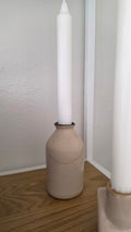 Lille keramik vase/stage, beige