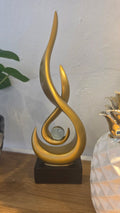 Decor, figur m/kugle, guld