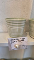 Keramik kop, grønlig bølge