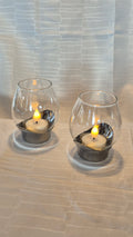 Georg Jensen fyrfadsstage, glas/stål