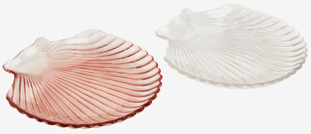 Muslinge skål, glas