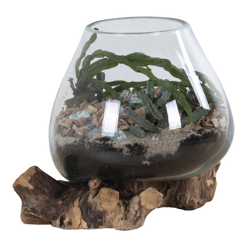 Waterdrop. Glas på stamme. 15-20 cm m/pynt