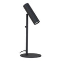 Bordlampe, rund fod, metal, sort. Inkl. pære