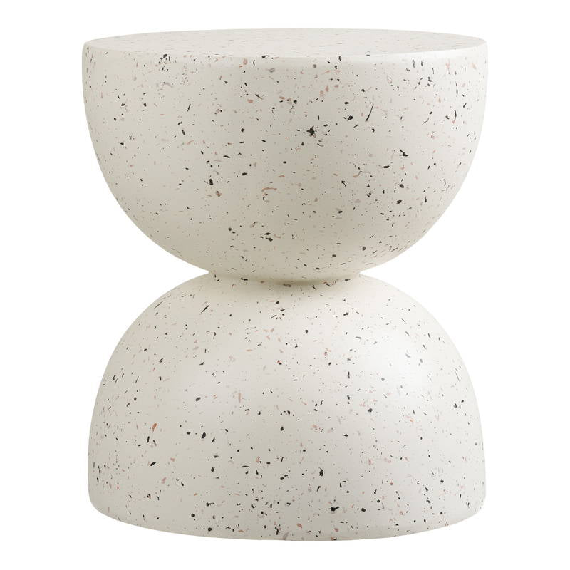 Sidebord, fiberclay, Terrazzo look, ø40x45. House Nordic