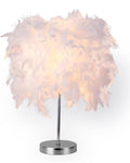 Fjer bordlampe inkl. pærer Ø40 cm