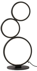 Bordlampe m/3 cirkler H45 cm, sort