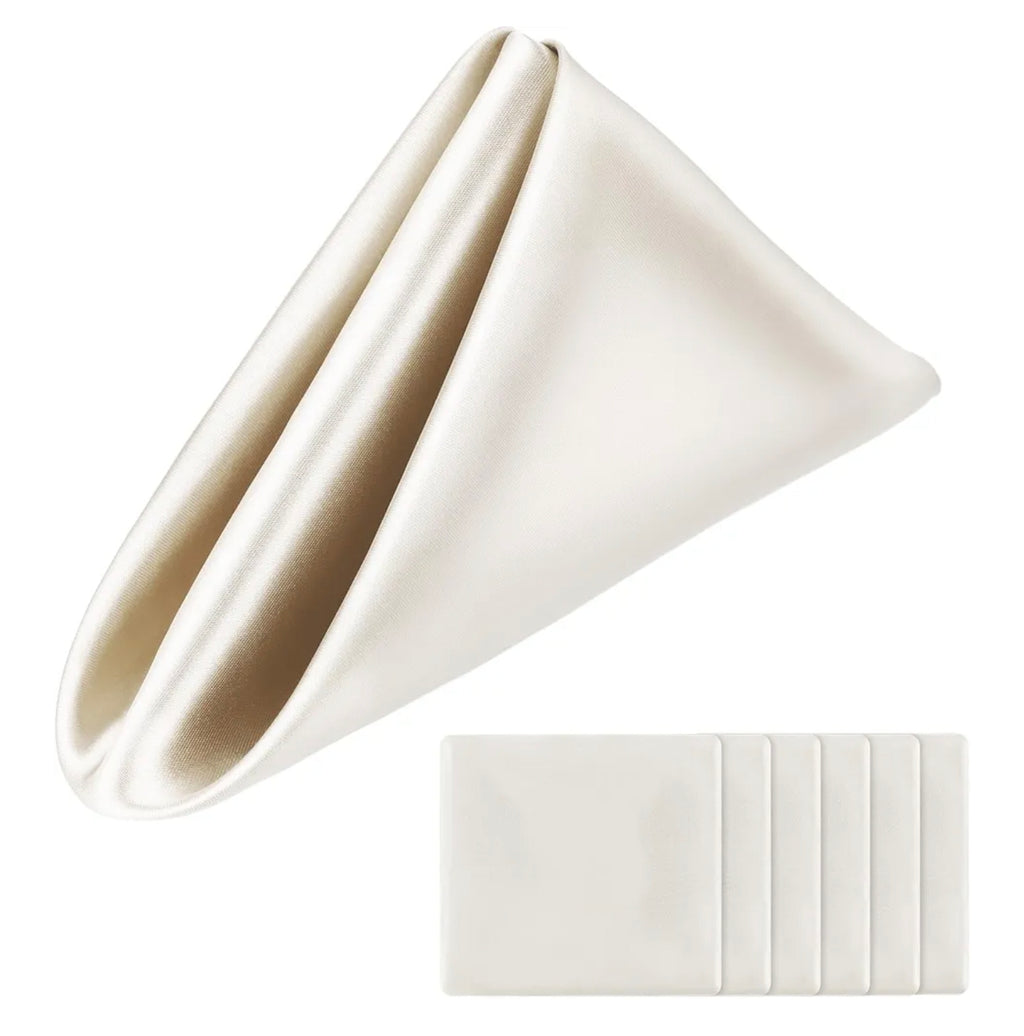 Stofserviet, satin, champagne farvet, pr. stk