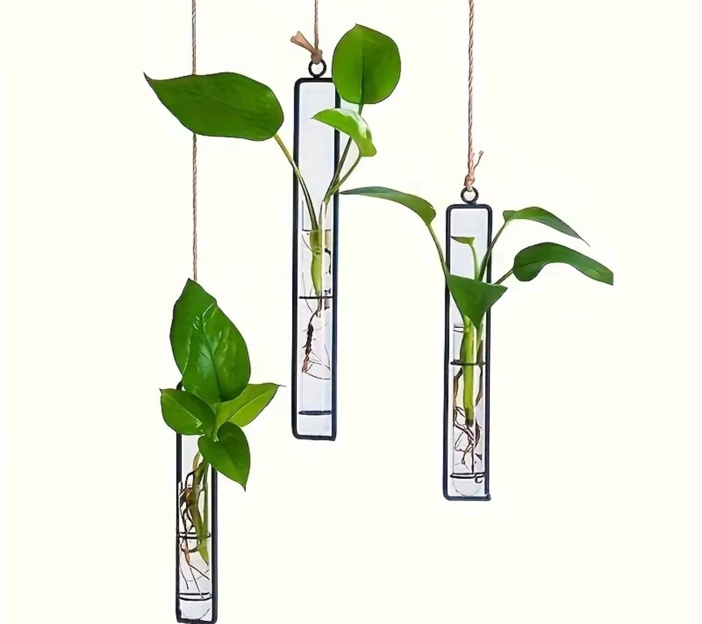 Hængeglas, metal, sort