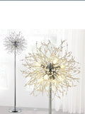 Gulvlampe fireworks, sølv, krystal, 172 cm. 8 pærer inkl