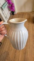 Keramik kande m/riller. Beige