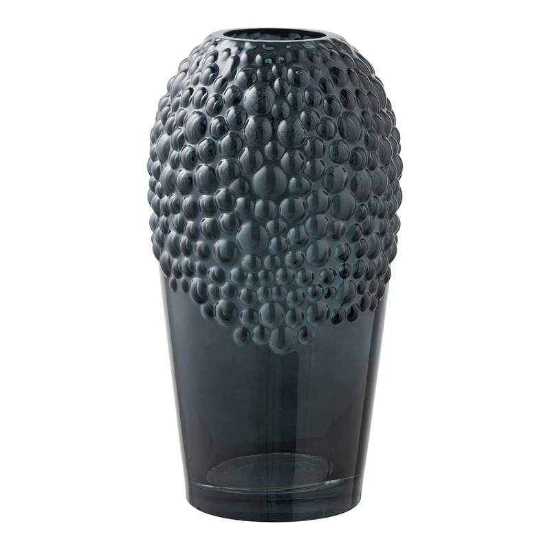 Glas vase h25, mørkegrå, House Nordic