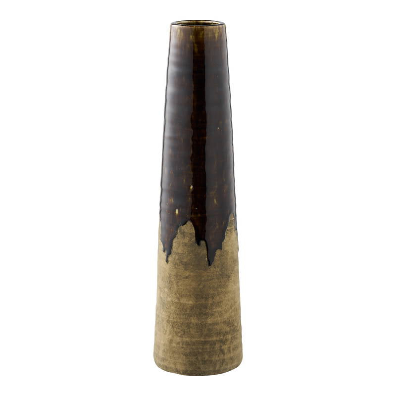 Vase, keramik, brun
ø12,5x48cm, House Nordic