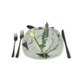 Dyb tallerken. Hvid marmor look D18,5 cm.