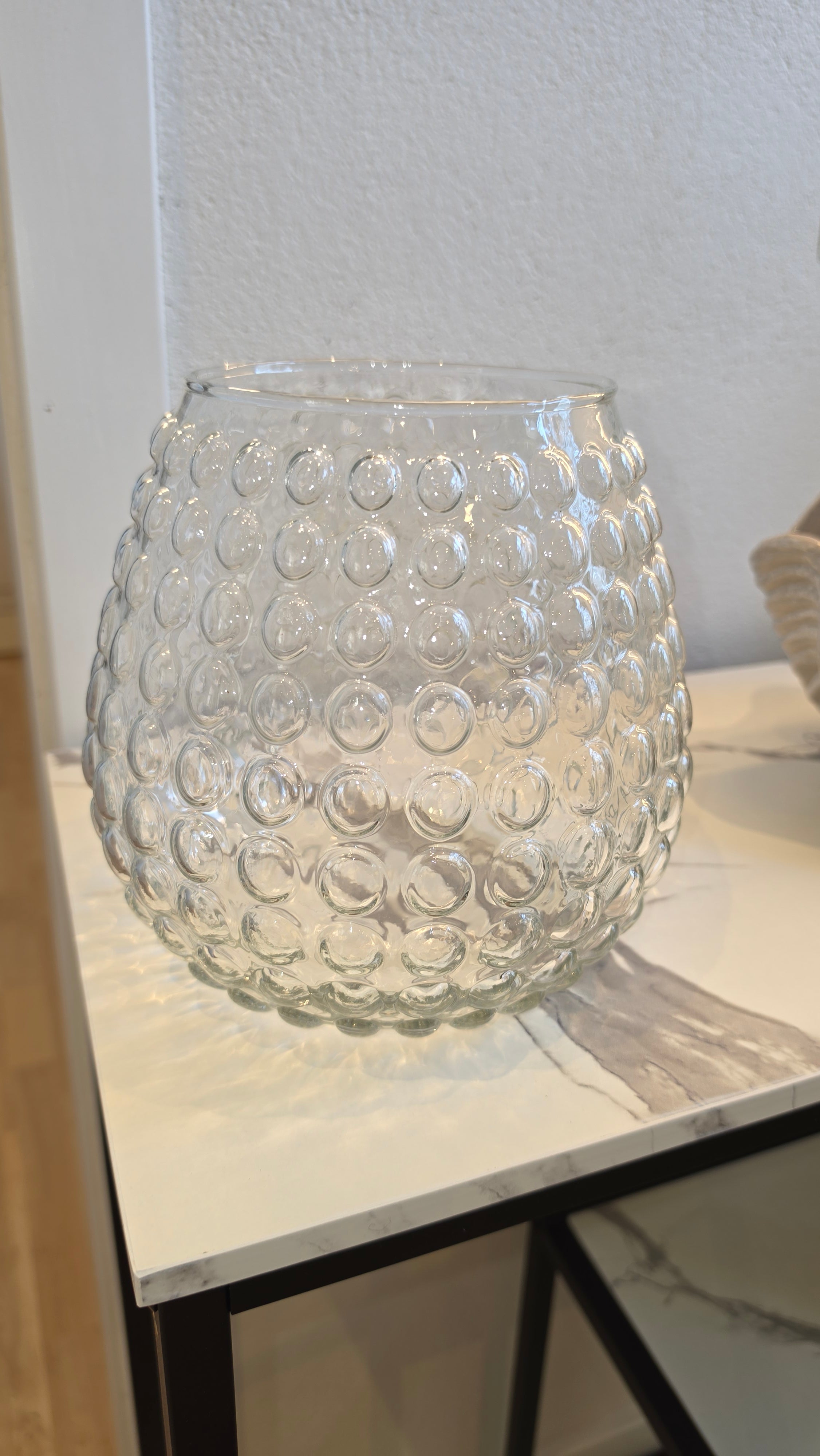 Glas vase m/knopper, stor