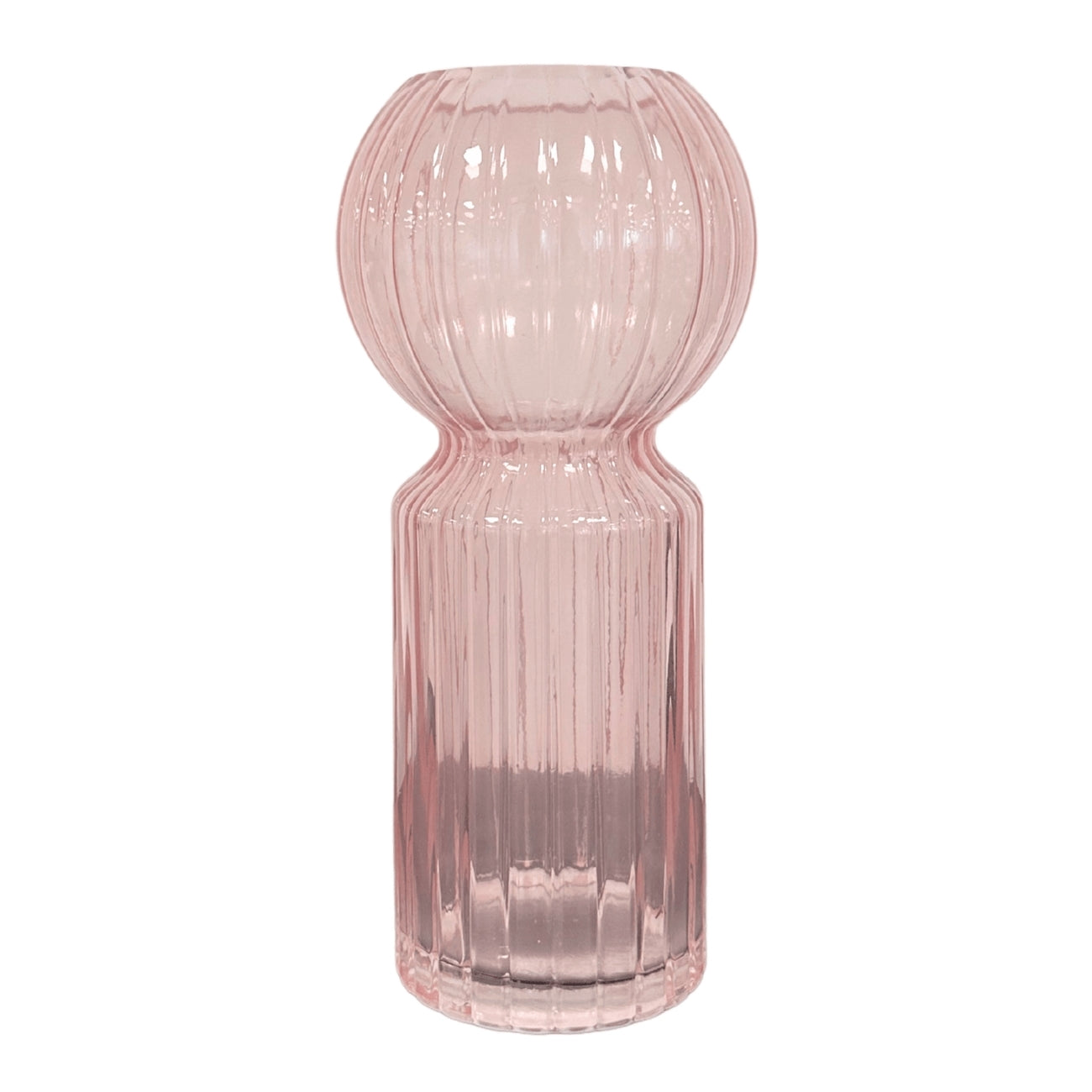 Glas vase, rosa, H23 cm