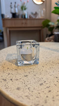 Hjerte fyrfadsstage, glas
