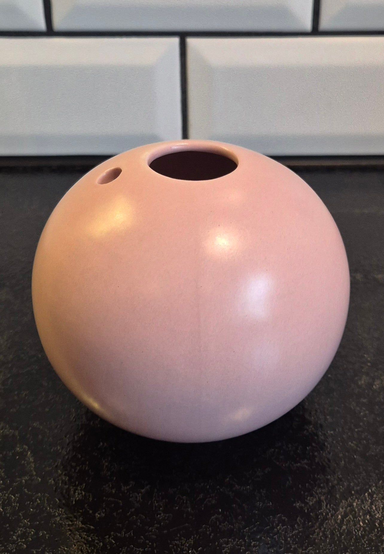 Lille tyk rosa vase