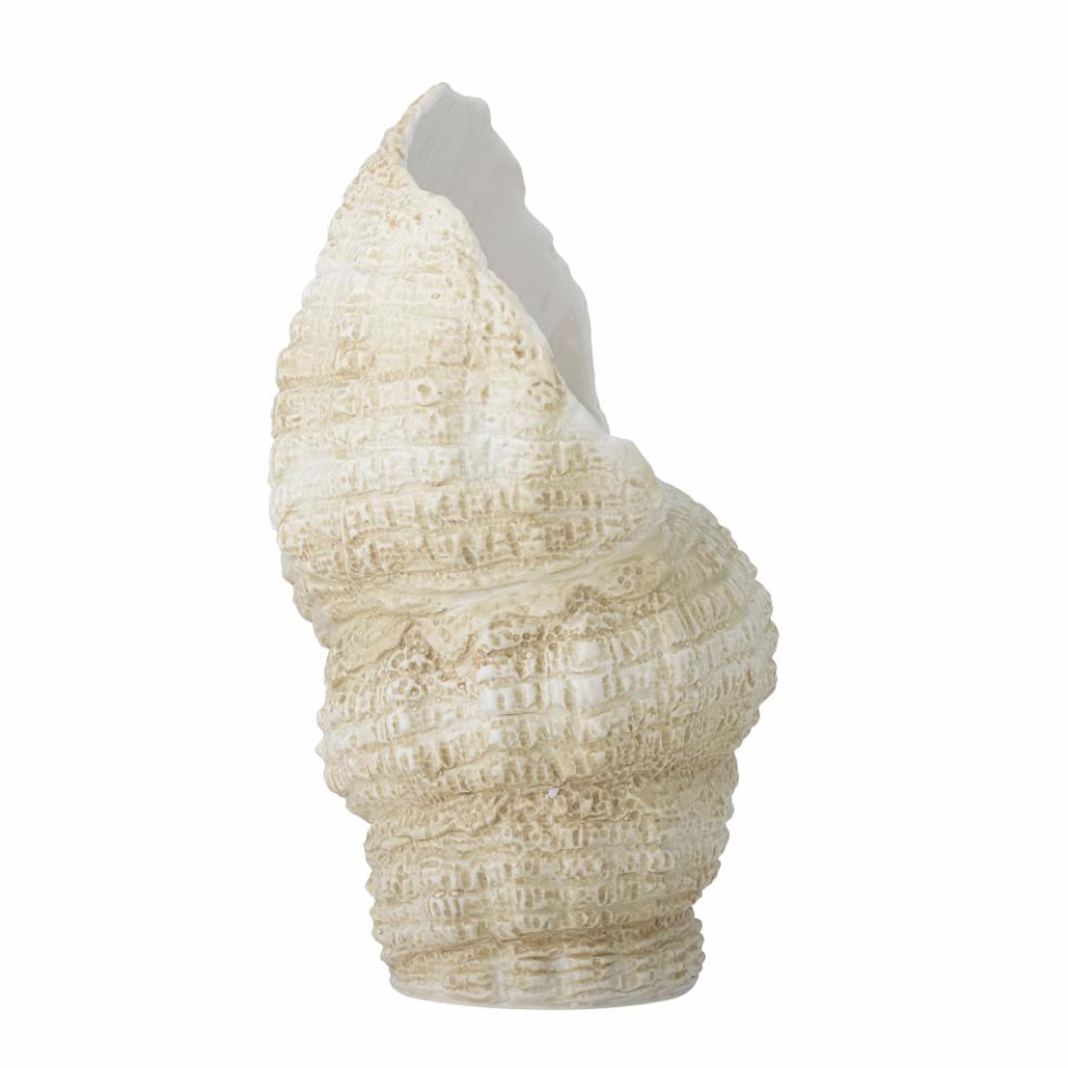 Konkylie vase/figur, natur, polyresin.