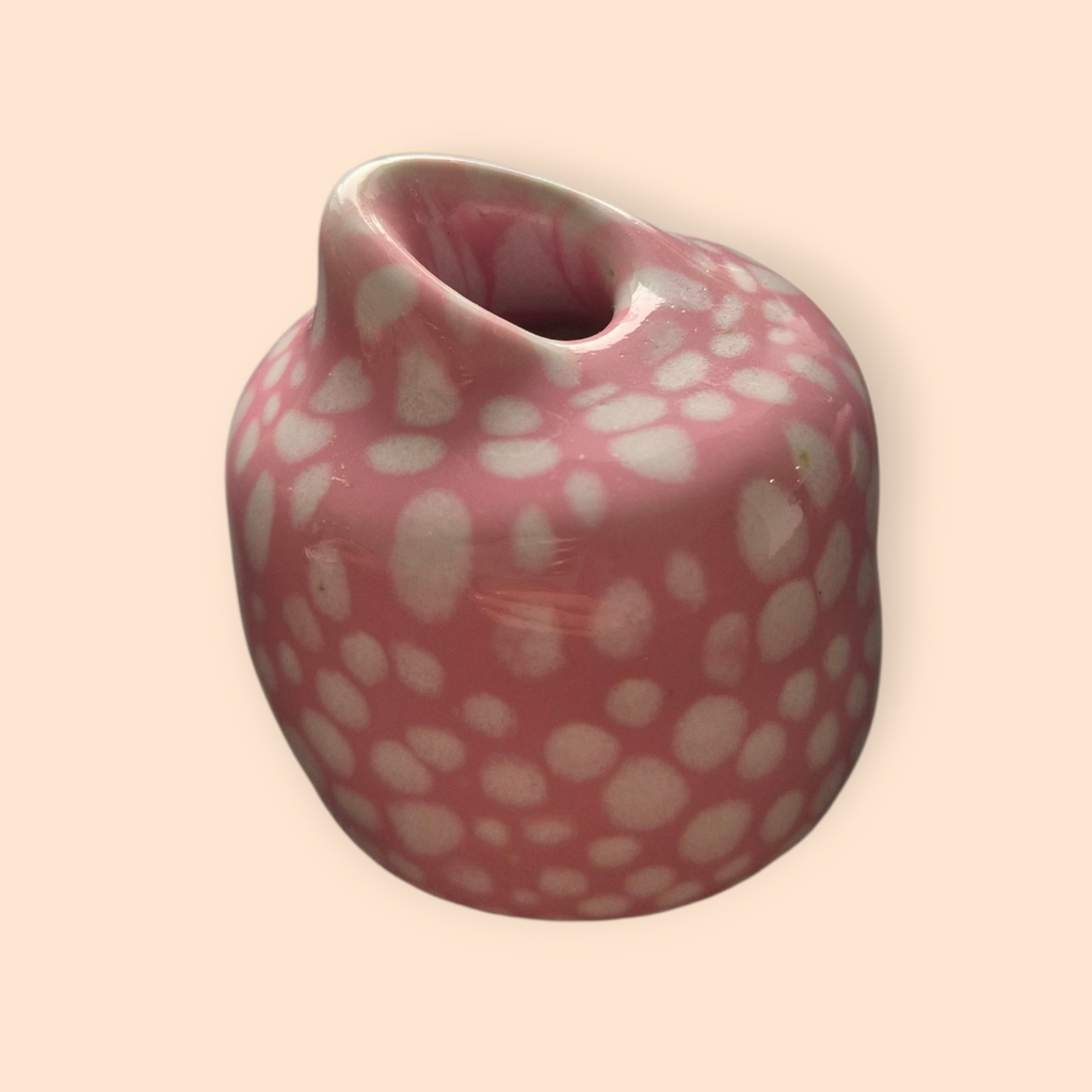 Lille pink vase m/ prikker