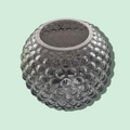 Rund vase m/bobler. Glas