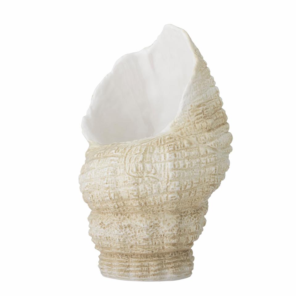 Konkylie vase/figur, natur, polyresin.
