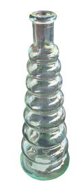 Vase/lysestage, bobler, høj klar glas