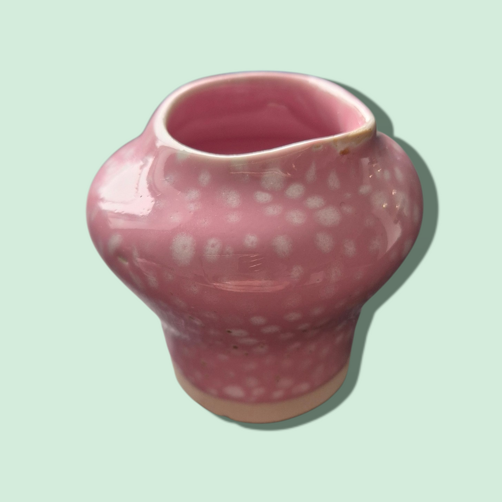 Lille pink vase m/ prikker