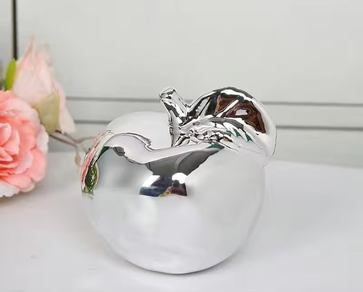 Decor, sølvfarvet æble