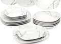 Frokost tallerken, hvid marmor look